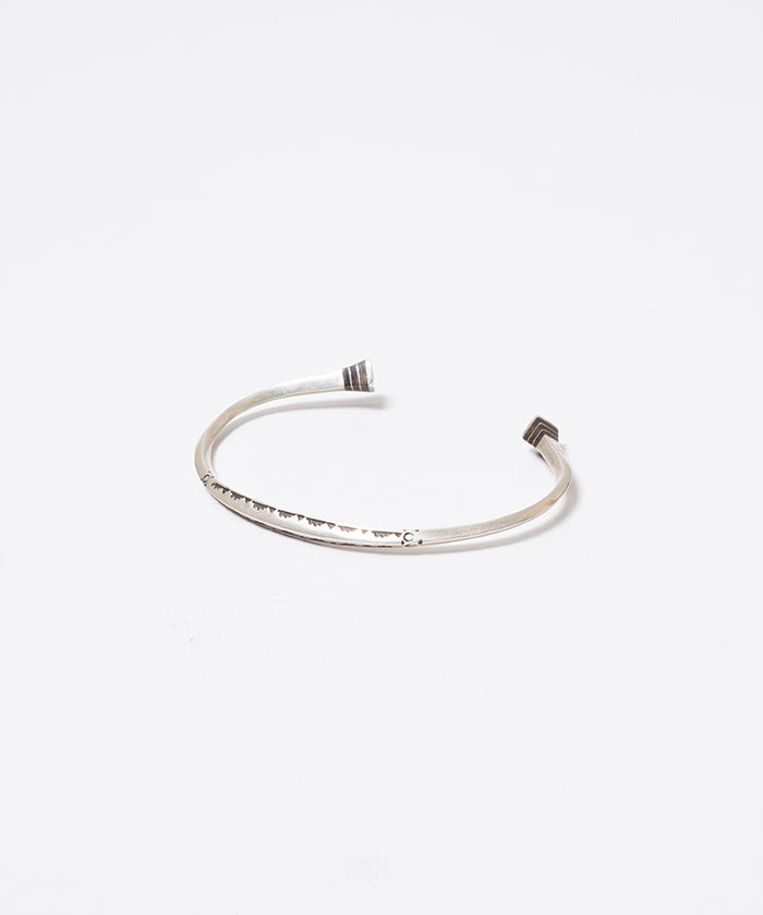 TOUAREG SILVER CUFF BANGLE EBONY WOOD - 2