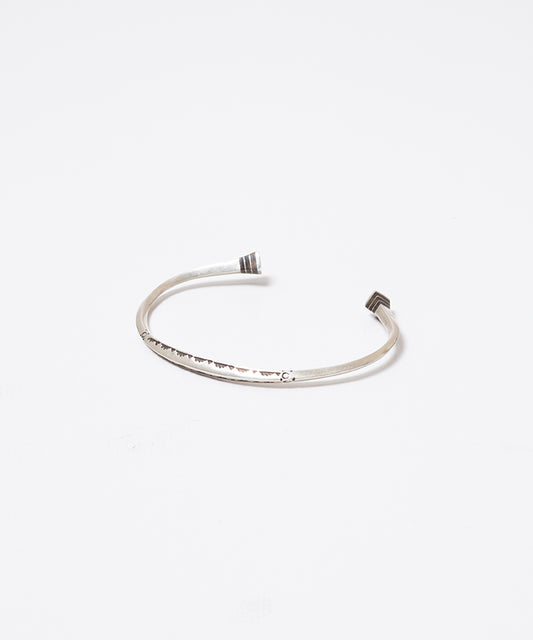 TOUAREG SILVER CUFF BANGLE EBONY WOOD - 2