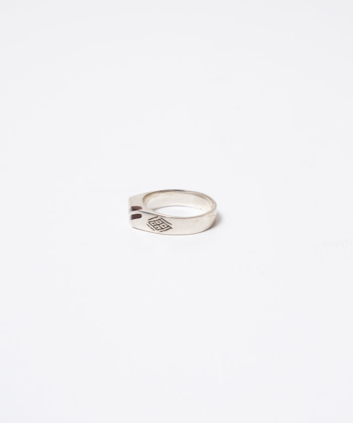 TOUAREG SILVER RING EBONY WOOD - 1