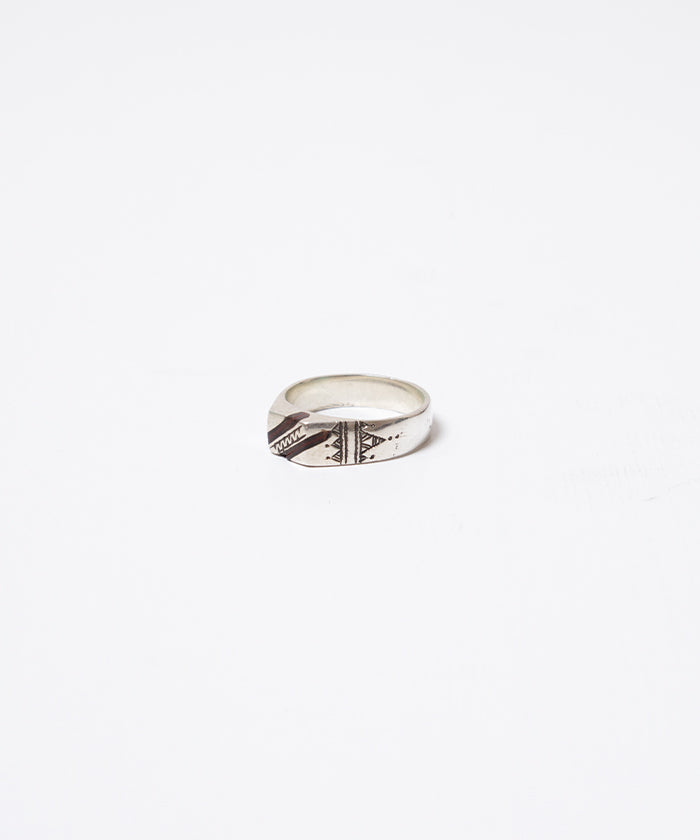 TOUAREG SILVER RING EBONY WOOD - 2
