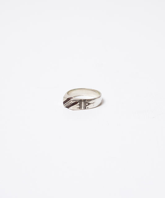TOUAREG SILVER RING EBONY WOOD - 2