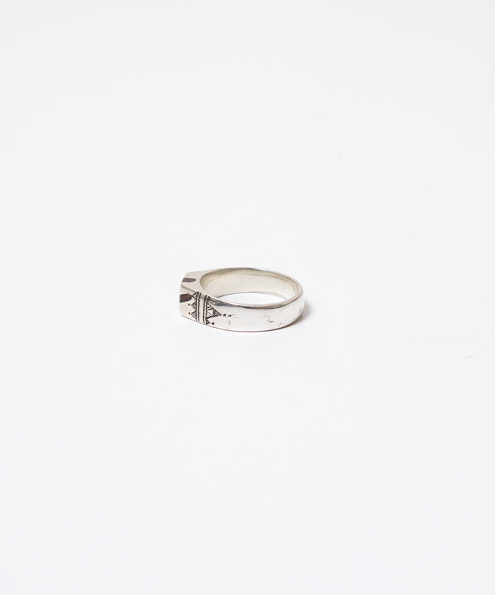 TOUAREG SILVER RING EBONY WOOD - 2