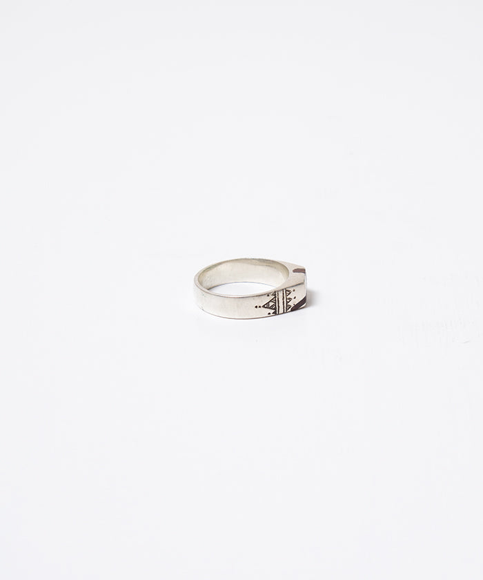 TOUAREG SILVER RING EBONY WOOD - 2