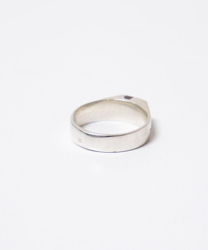 TOUAREG SILVER RING EBONY WOOD - 2