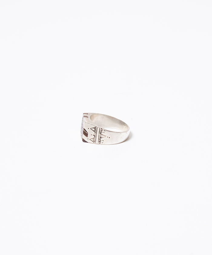 TOUAREG SILVER RING EBONY WOOD - 3