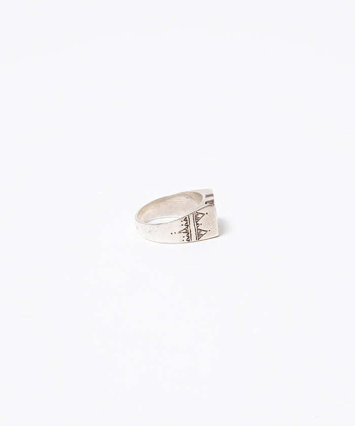 TOUAREG SILVER RING EBONY WOOD - 3