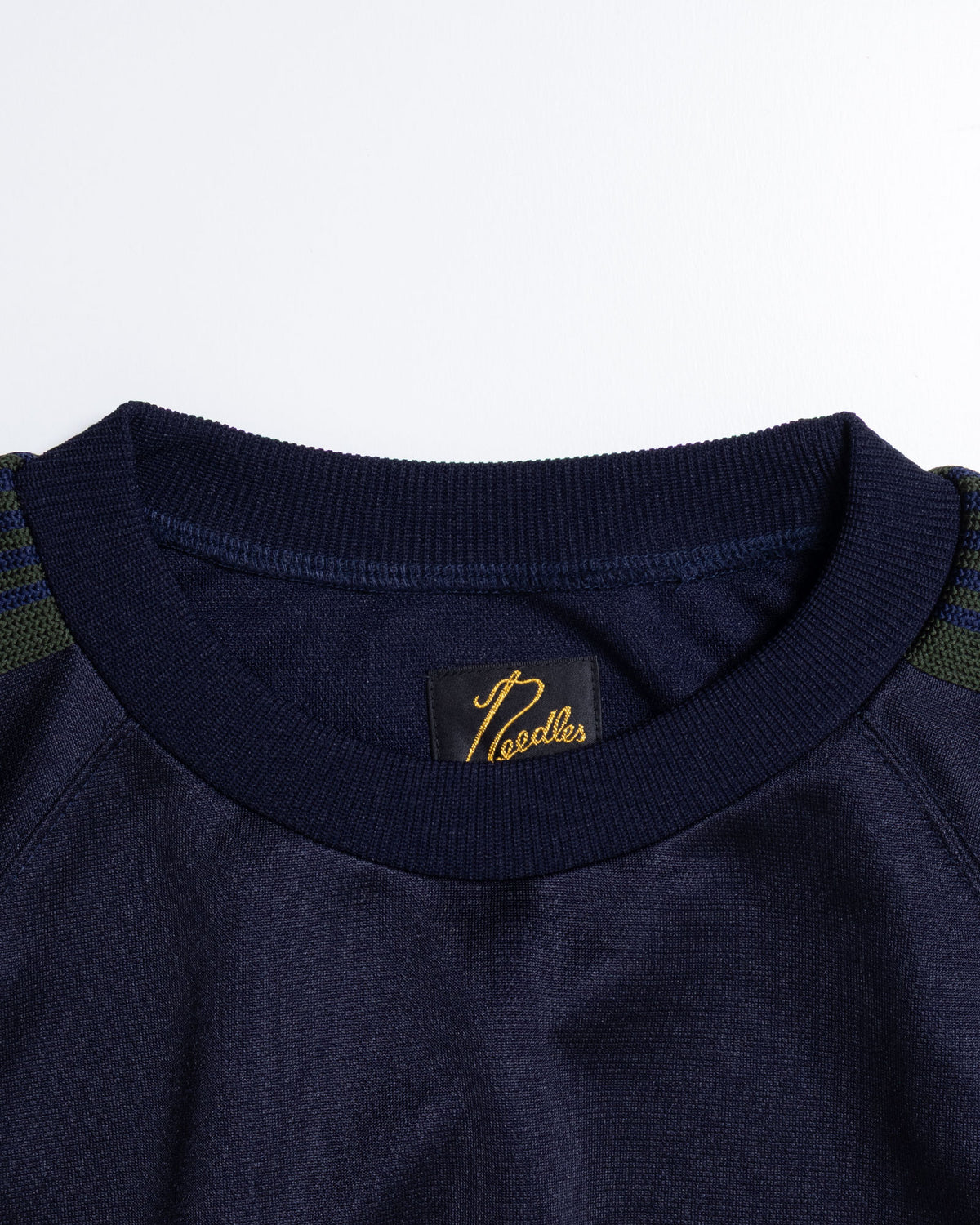 TRACK CREW NECK SHIRT POLY SMOOTH - NAVY