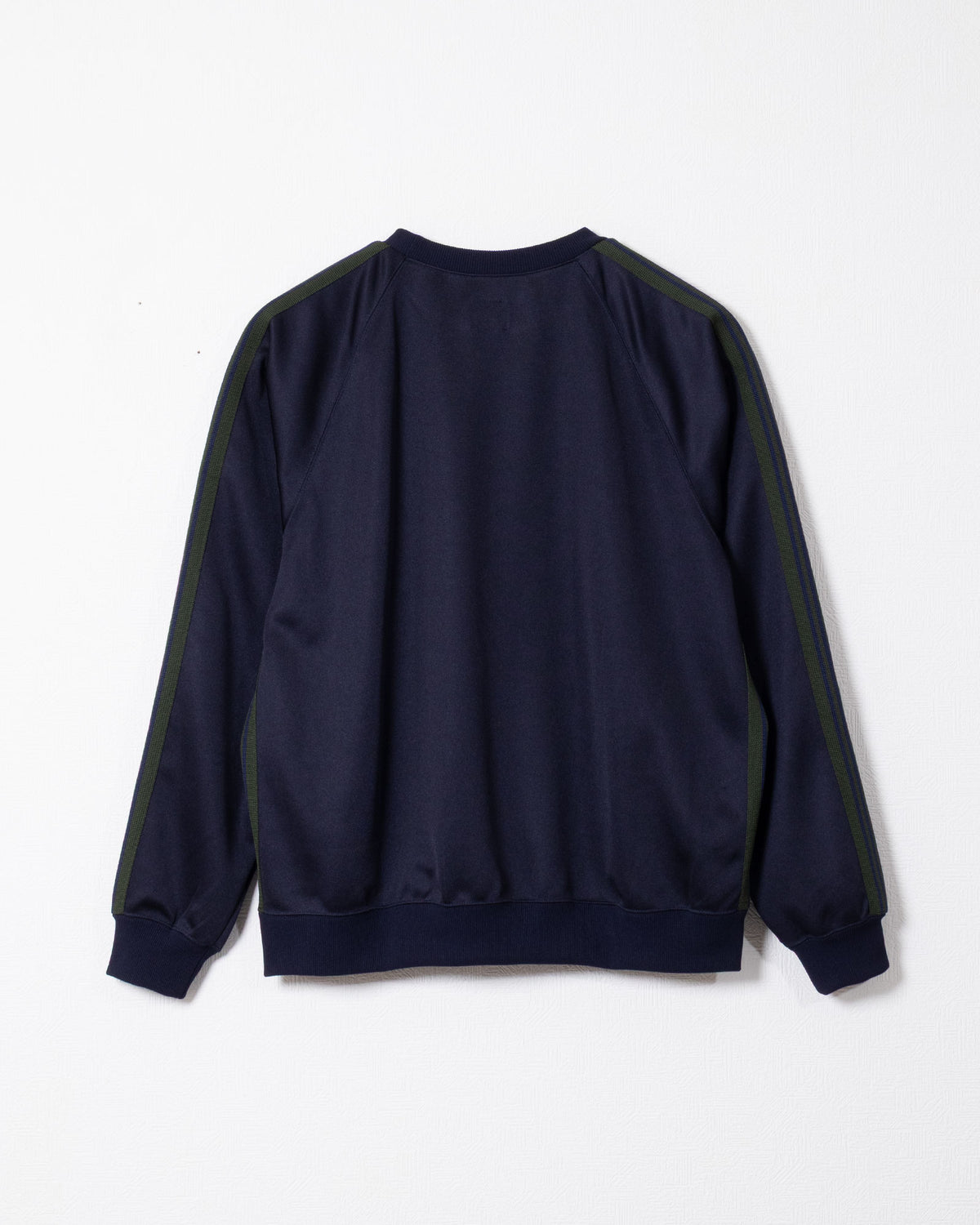 TRACK CREW NECK SHIRT POLY SMOOTH - NAVY