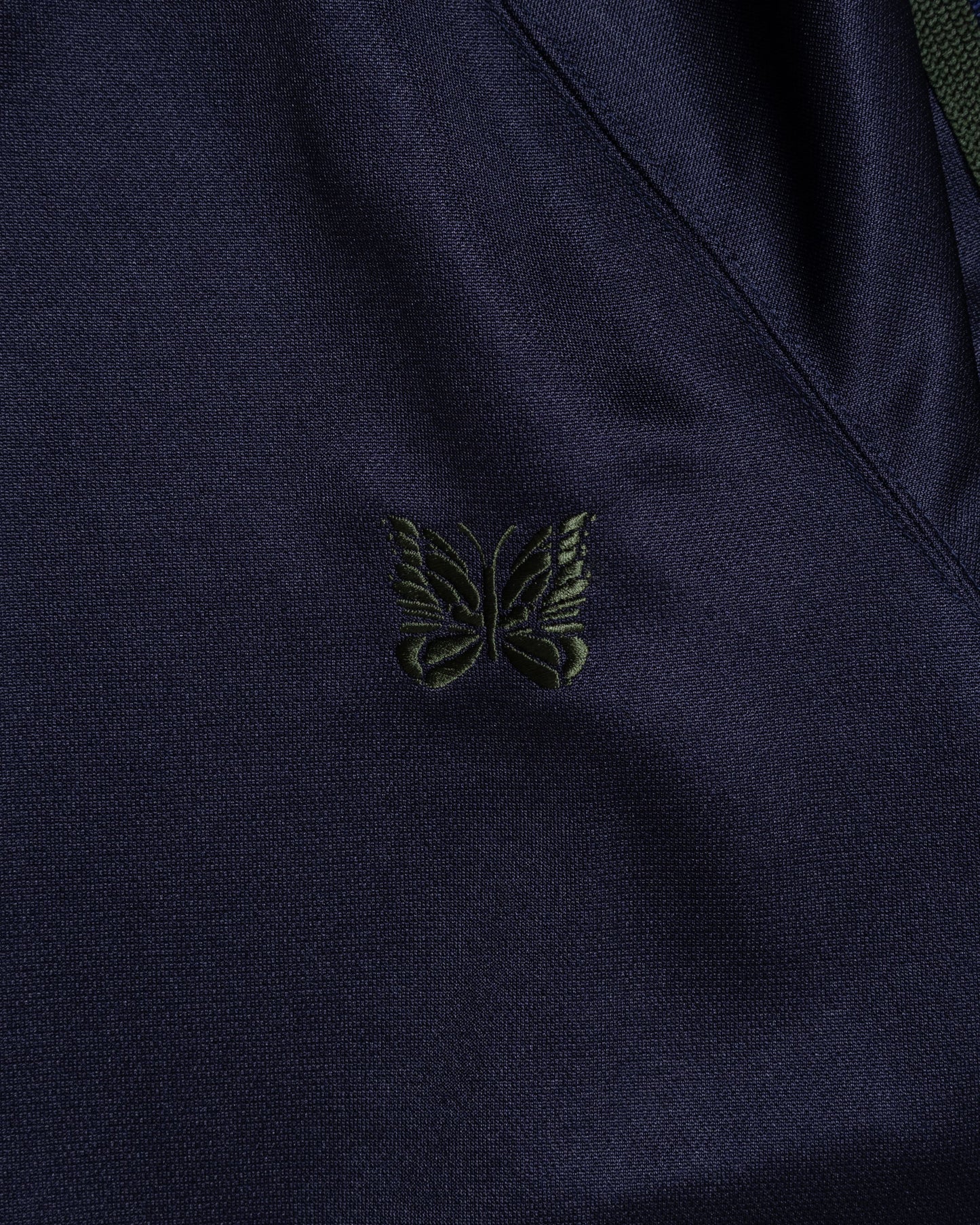 TRACK CREW NECK SHIRT POLY SMOOTH - NAVY