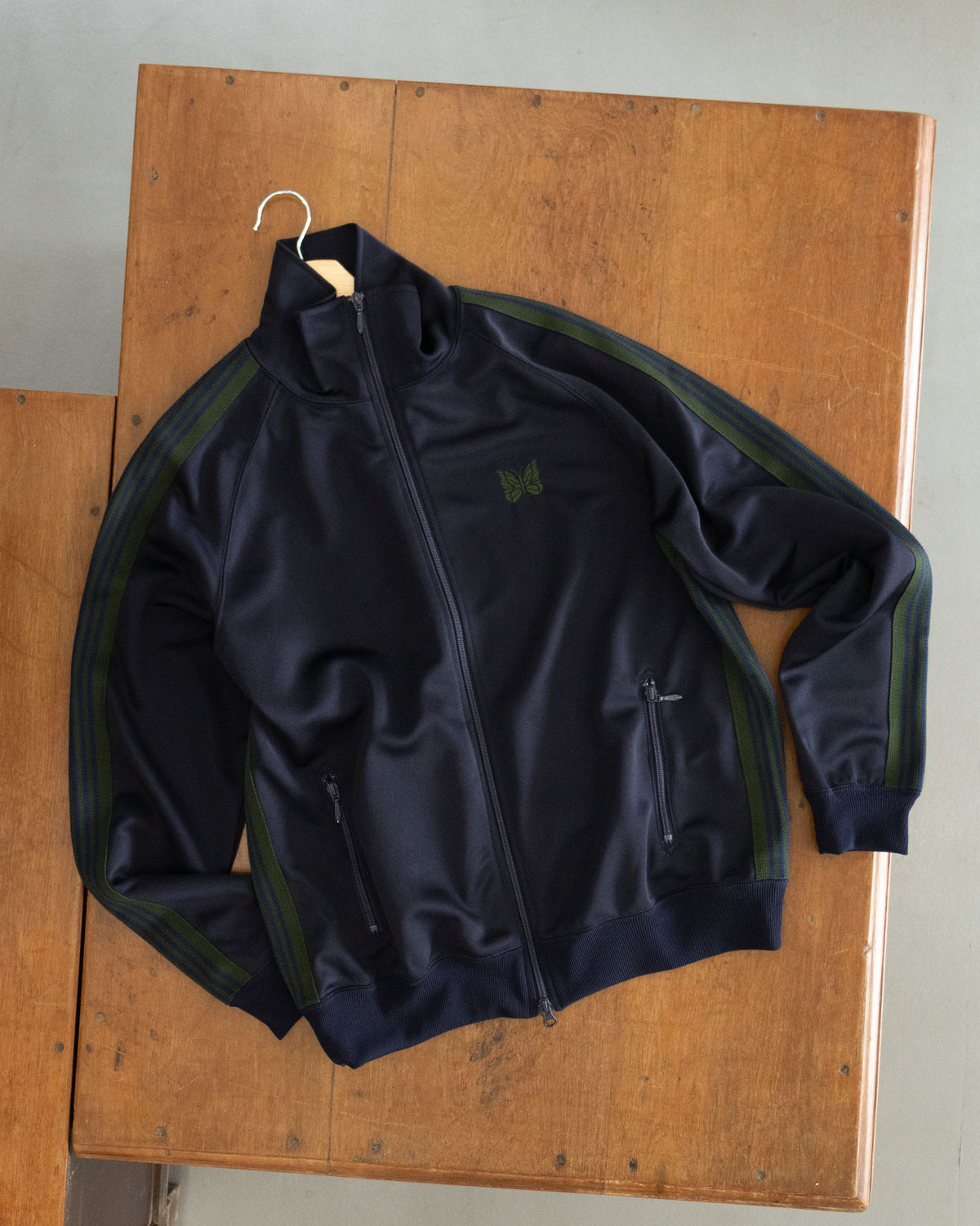 TRACK JACKET POLY SMOOTH - NAVY