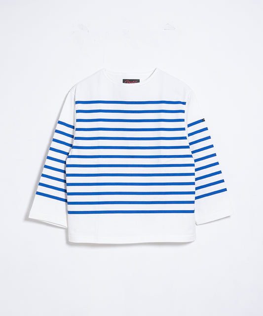 【OUTIL】TRICOT HABAS - OFF × NATURAL BLUE / ウティ ボーダー バスクシャツ ブルー 2025AW 2025秋冬 正規取扱店 神奈川 鎌倉 オンラインショップ 通販 