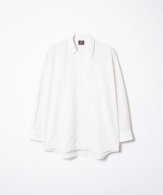 【Needles】UNCON SHIRT DOBBY STRIPE - BROWN / ニードルズ アンコンシャツ ドビーストライプ 2026SS 2026春夏 正規取扱店 神奈川 鎌倉 オンラインショップ 通販 