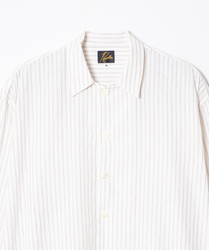 【Needles】UNCON SHIRT DOBBY STRIPE - BROWN / ニードルズ アンコンシャツ ドビーストライプ 2026SS 2026春夏 正規取扱店 神奈川 鎌倉 オンラインショップ 通販 