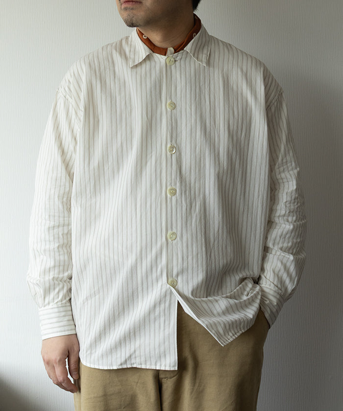 【Needles】UNCON SHIRT DOBBY STRIPE - BROWN / ニードルズ アンコンシャツ ドビーストライプ 2026SS 2026春夏 正規取扱店 神奈川 鎌倉 オンラインショップ 通販 