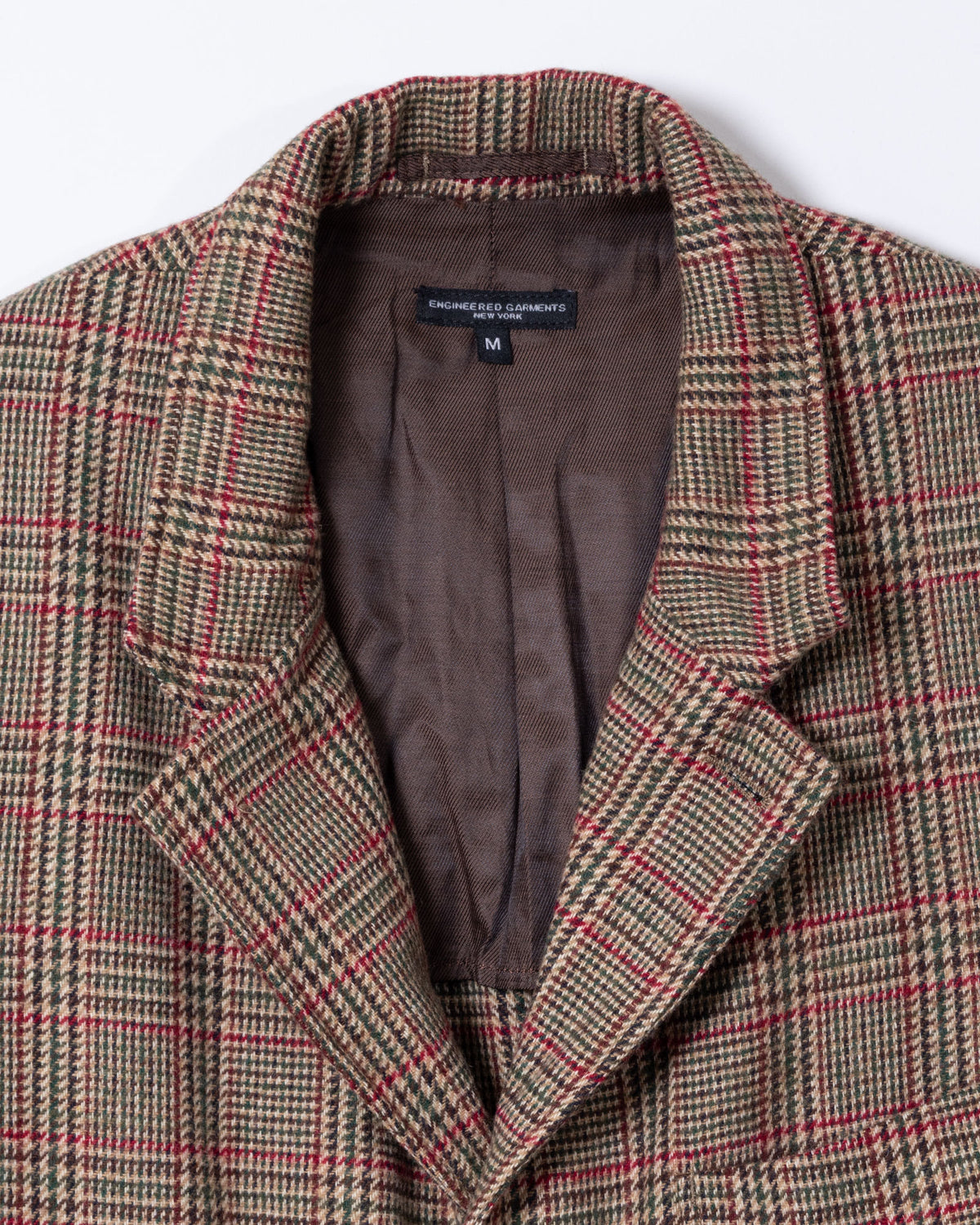 ENGINEERED GARMENTS - UPLAND JACKET グレンチェック 襟元（正面）