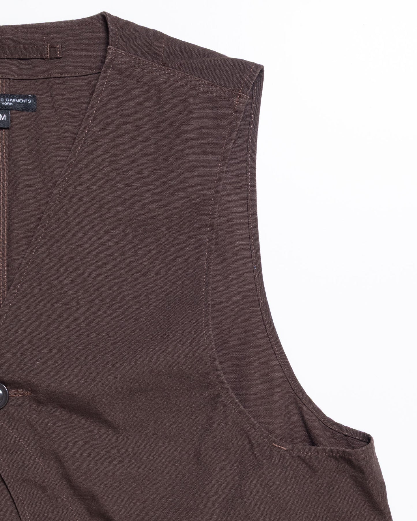 【ENGINEERED GARMENTS】UPLAND VEST - DK.BROWN HEAVYWEIGHT COTTON RIPSTOP / エンジニアドガーメンツ アップランドベスト ダークブラウン ヘビーウエイト コットン リップストップ 2026aw 2026秋冬 正規取扱店 神奈川 鎌倉 ARZACH KAMAKURA オンラインショップ 通販 