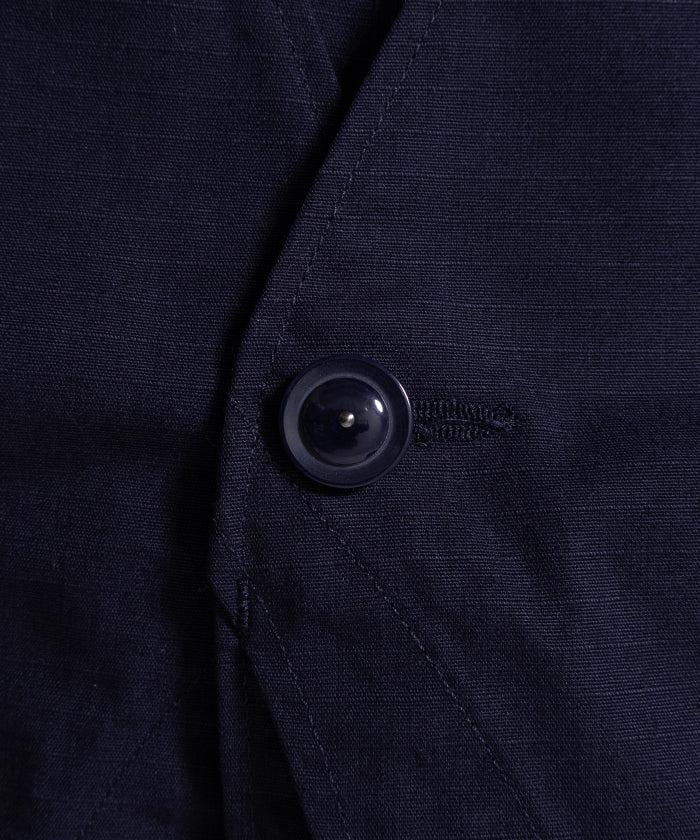 【ENGINEERED GARMENTS 】UPLAND VEST - DK.NAVY COTTON RIPSTOP / エンジニアドガーメンツ アップランドベスト コットン リップストップ ネイビー 2026ss 2026春夏 ‐ アルザック鎌倉 正規取扱店 神奈川 鎌倉 オンラインショップ 通販