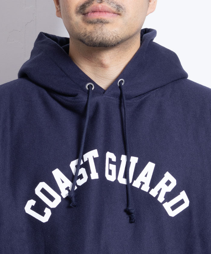 【CHAMPION USA】COAST GUARD CHAMPION REVERSE WEAVE HOODIE - NAVY / アメリカ沿岸警備隊  チャンピオンリバースウィーブ フーディー USA企画