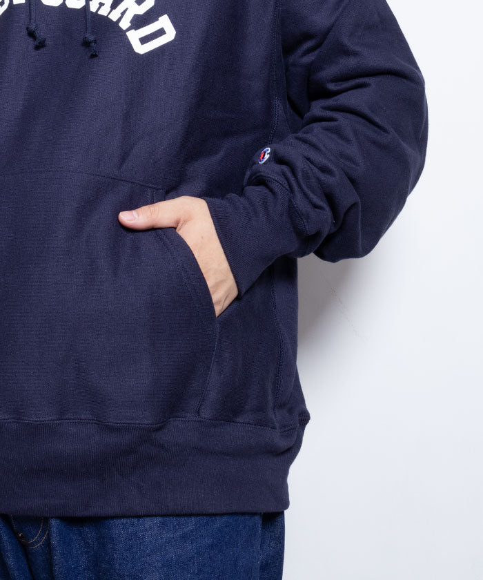 【CHAMPION USA】COAST GUARD CHAMPION REVERSE WEAVE HOODIE - NAVY / アメリカ沿岸警備隊  チャンピオンリバースウィーブ フーディー USA企画