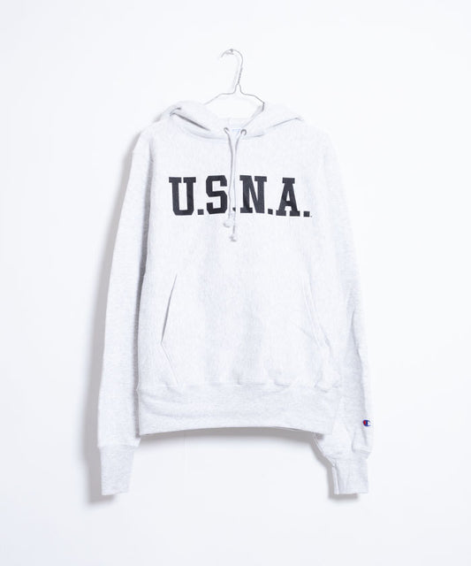 USNA ISSUE CHAMPION REVERSE WEAVE HOODIE - ASH GREY / アメリカ海軍兵学校 チャンピオンリバースウィーブ フーディー USA企画 神奈川