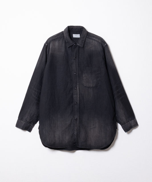 【HERILL】U.S.N LINEN SHIRT - BLACK / ヘリル U.S.N リネンシャツ ブラック 2026ss 2026春夏 ‐ アルザック鎌倉 正規取扱店 神奈川 鎌倉 オンラインショップ 通販
