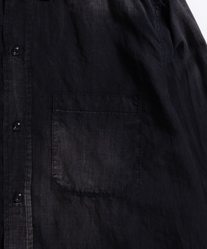 【HERILL】U.S.N LINEN SHIRT - BLACK / ヘリル U.S.N リネンシャツ ブラック 2026ss 2026春夏 ‐ アルザック鎌倉 正規取扱店 神奈川 鎌倉 オンラインショップ 通販
