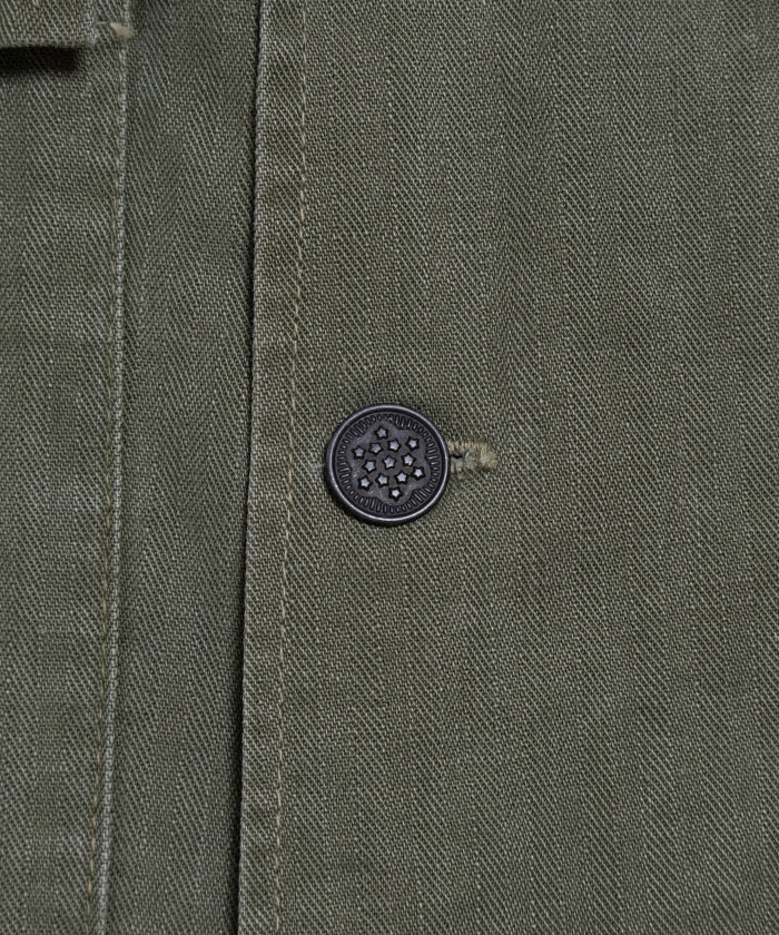 1940's US ARMY M43 HBT JACKET 13 STAR BUTTON / アメリカ軍 M43 ヘリンボーン ジャケット 13スターボタン ヴィンテージ ビンテージ 古着 アメリカ古着 軍モノ 実物 通販 オンラインショップ ミリタリージャケット 神奈川　鎌倉 