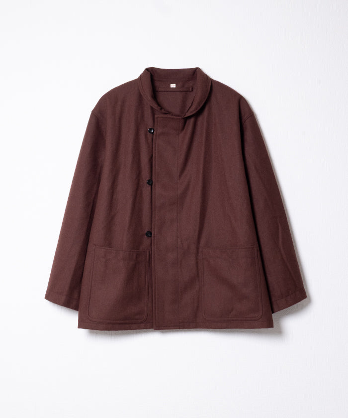 【OUTIL】VEATE VILLENEUVE - BROWN / ウティ イギリス ウール ダッフルコート ブラウン メンズ レディース 2025AW 2025秋冬 正規取扱店 神奈川 鎌倉 オンラインショップ 通販