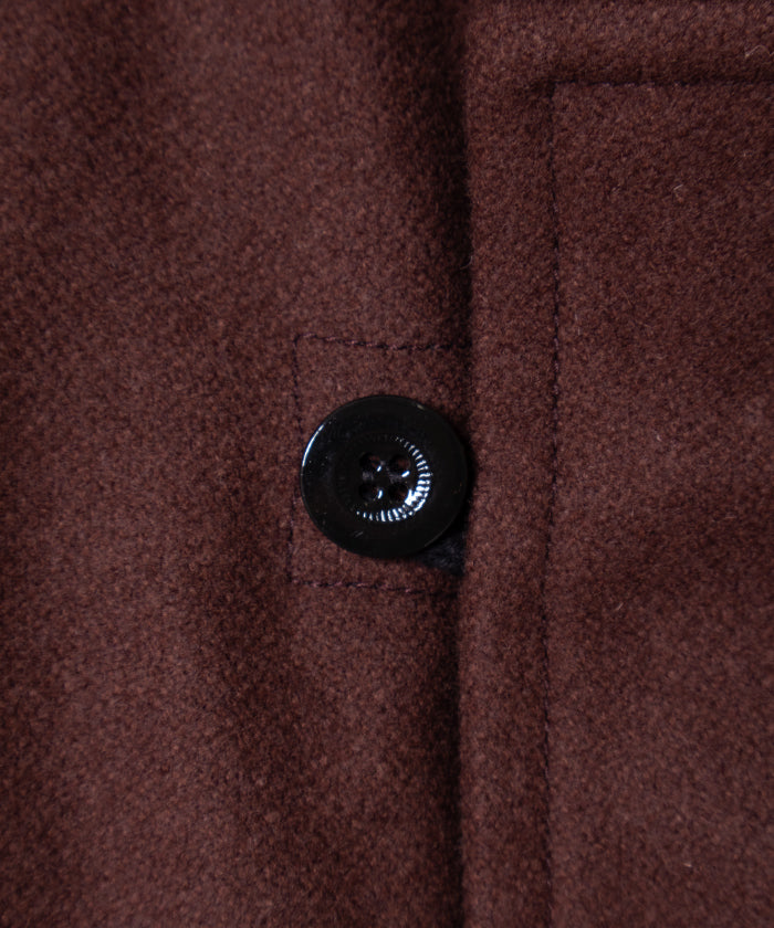 【OUTIL】VEATE VILLENEUVE - BROWN / ウティ イギリス ウール ダッフルコート ブラウン メンズ レディース 2025AW 2025秋冬 正規取扱店 神奈川 鎌倉 オンラインショップ 通販