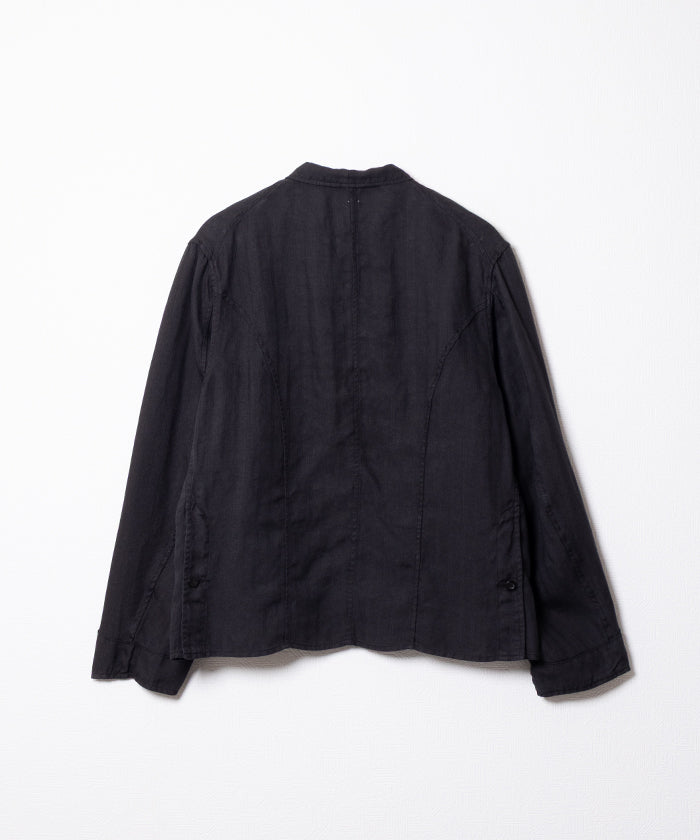【OUTIL】VESTE NIORT - BLACK / ウティ ラミー素材 ショート丈 ジャケット ブラック 2026ss 2026春夏 正規取扱店 神奈川 鎌倉 ARZACH KAMAKURA オンラインショップ 通販