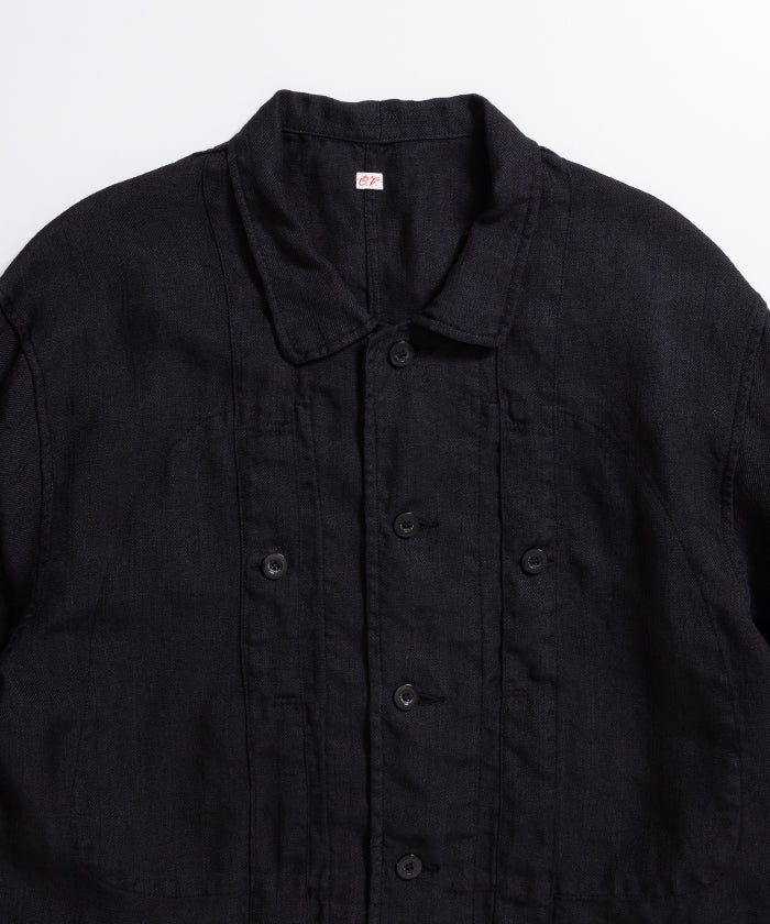 【OUTIL】VESTE NIORT - BLACK / ウティ ラミー素材 ショート丈 ジャケット ブラック 2026ss 2026春夏 正規取扱店 神奈川 鎌倉 ARZACH KAMAKURA オンラインショップ 通販