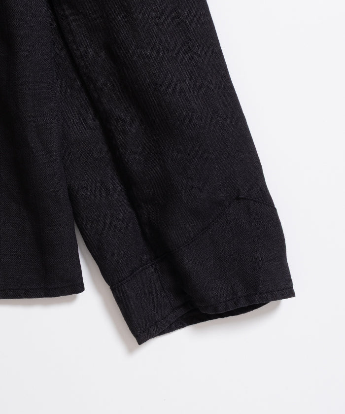 【OUTIL】VESTE NIORT - BLACK / ウティ ラミー素材 ショート丈 ジャケット ブラック 2026ss 2026春夏 正規取扱店 神奈川 鎌倉 ARZACH KAMAKURA オンラインショップ 通販