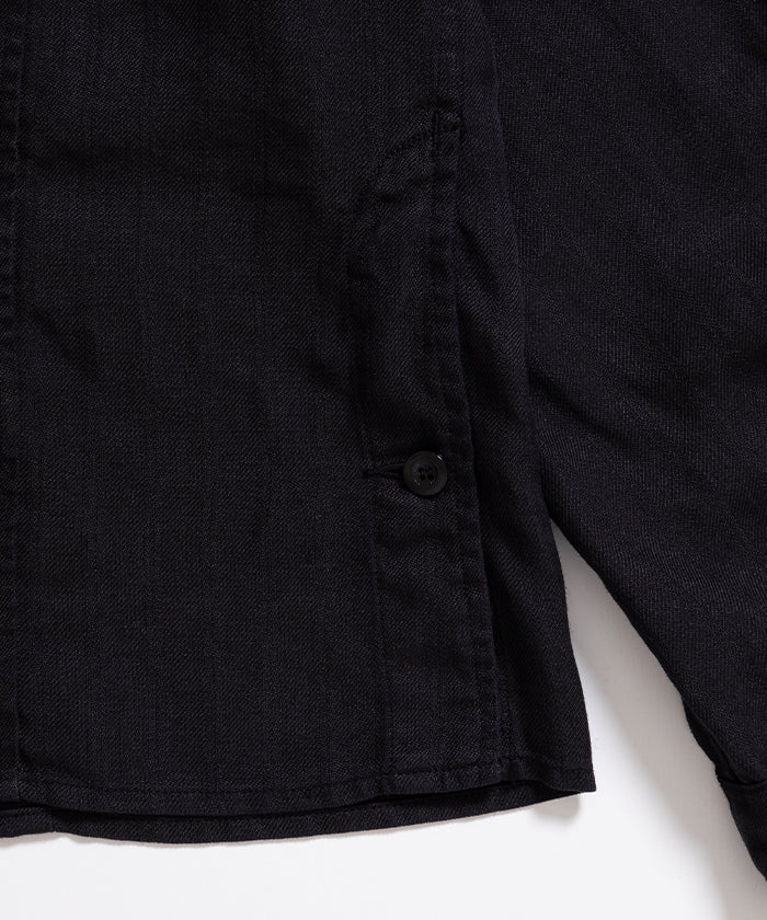 【OUTIL】VESTE NIORT - BLACK / ウティ ラミー素材 ショート丈 ジャケット ブラック 2026ss 2026春夏 正規取扱店 神奈川 鎌倉 ARZACH KAMAKURA オンラインショップ 通販