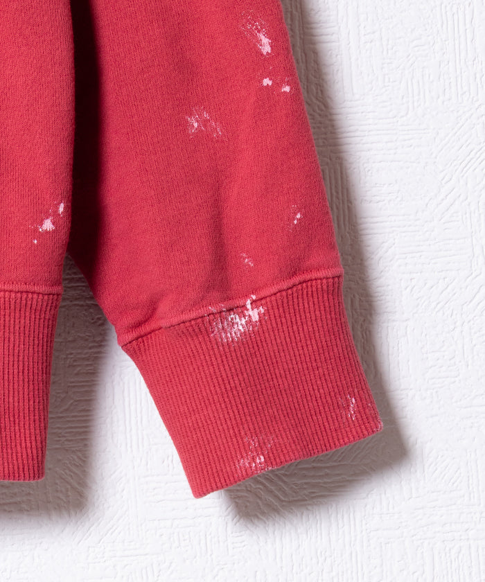 【INTÉRIM】VINTAGE FADE AFTER HOODED SWEAT PARKA - RED W.PAINT / インテリム ビンテージ フェード アフターフーデッド スウェット パーカ 2025AW 2025秋冬 正規取扱店 神奈川 鎌倉 オンラインショップ 通販
