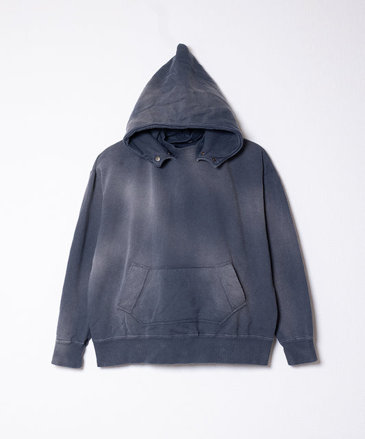 【INTÉRIM】VINTAGE FADE AFTER HOODED SWEAT PARKA - SUMI / インテリム ビンテージ フェード アフターフーデッド スウェット パーカ 2025AW 2025秋冬 正規取扱店 神奈川 鎌倉 オンラインショップ 通販