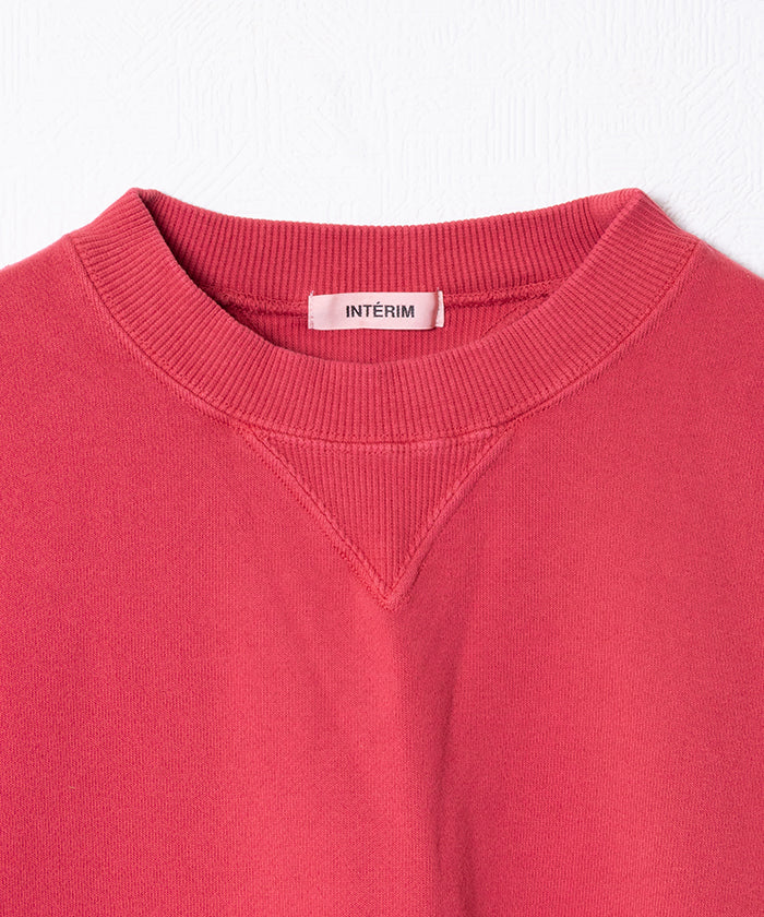 【INTÉRIM】VINTAGE FADE BOTH V-GAZETTE SWEAT SHIRT - RED W.PAINT / インテリム ビンテージ フェード 両Vガゼット スウェット 2025AW 2025秋冬 正規取扱店 神奈川 鎌倉 オンラインショップ 通販