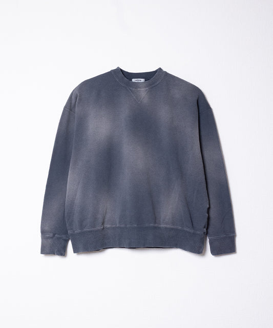 【INTÉRIM】VINTAGE FADE BOTH V-GAZETTE SWEAT SHIRT - SUMI / インテリム ビンテージ フェード 両Vガゼット スウェット 2025AW 2025秋冬 正規取扱店 神奈川 鎌倉 オンラインショップ 通販
