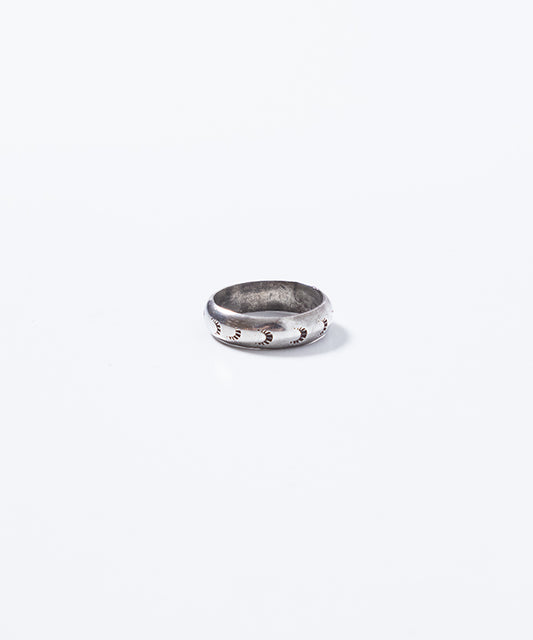 VINTAGE NAVAJO SILVER STAMPED HIGH DOME RING - 3