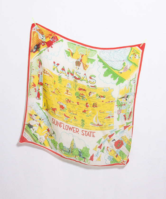 1950’s SOUVENIR SCARF KANSAS ‐ 2