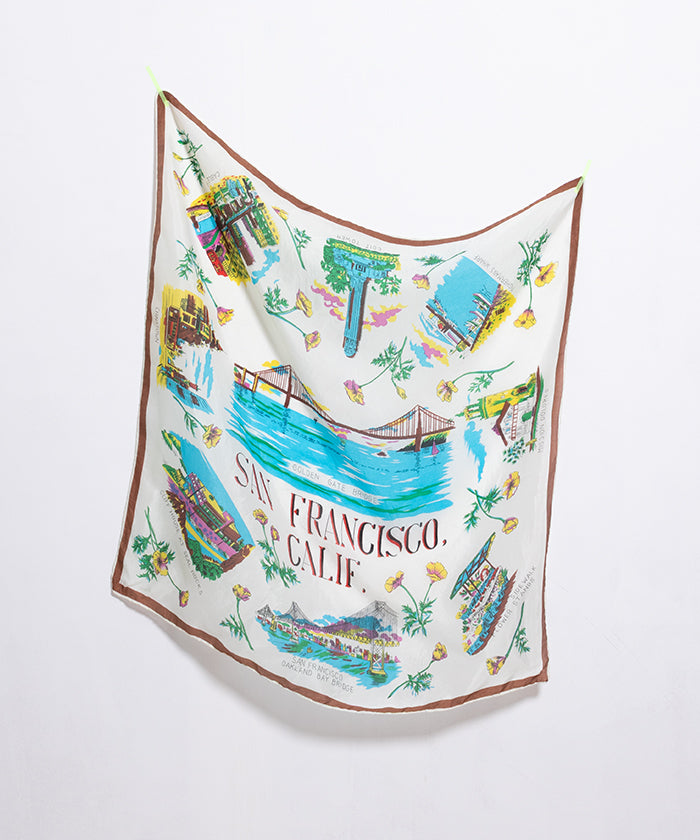 1950’s SOUVENIR SCARF SAN FRANCISCO CALIF