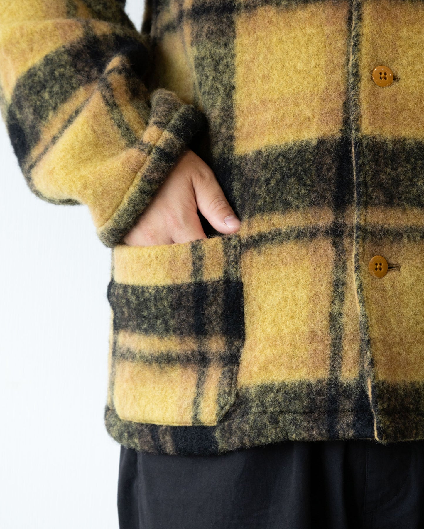 【Needles】WIDESPREAD COLLAR SHIRT WOOL SHAGGY - MUSTARD | ニードルズ ワイドスプレッド カラー シャツ ウール シャギー 2026fw 2026秋冬 正規取扱店 神奈川 鎌倉 アルザック鎌倉 オンラインショップ 通販