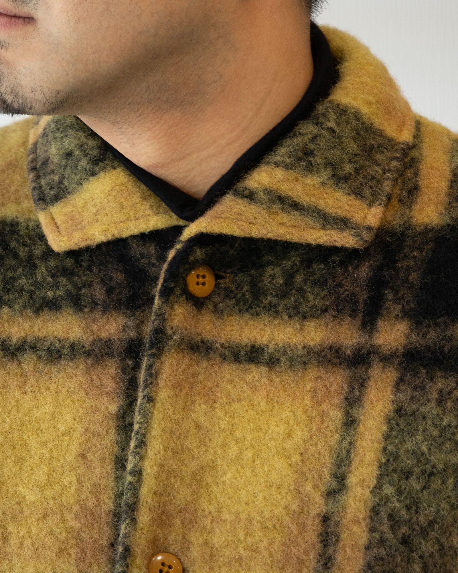 【Needles】WIDESPREAD COLLAR SHIRT WOOL SHAGGY - MUSTARD | ニードルズ ワイドスプレッド カラー シャツ ウール シャギー 2026fw 2026秋冬 正規取扱店 神奈川 鎌倉 アルザック鎌倉 オンラインショップ 通販