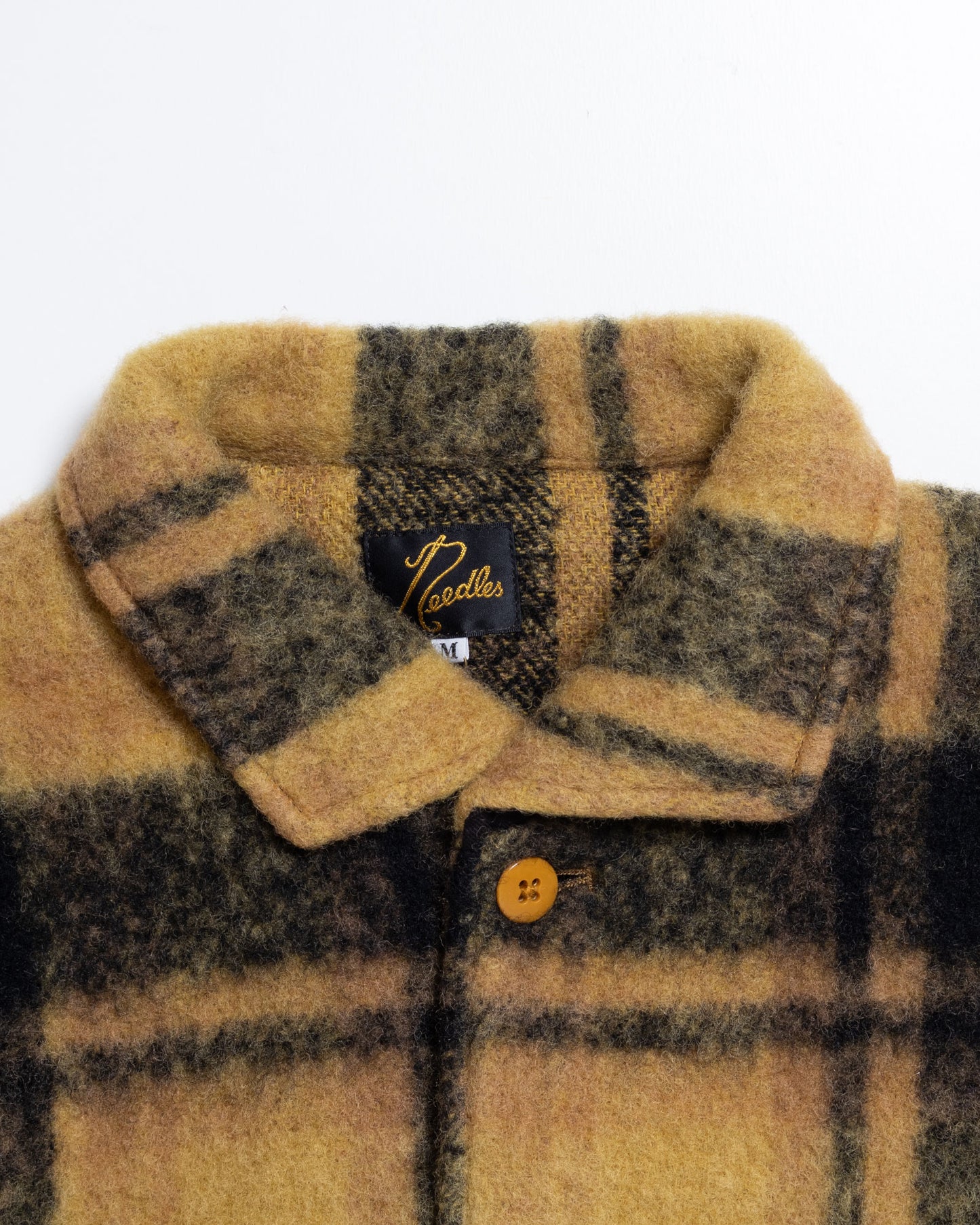 【Needles】WIDESPREAD COLLAR SHIRT WOOL SHAGGY - MUSTARD | ニードルズ ワイドスプレッド カラー シャツ ウール シャギー 2026fw 2026秋冬 正規取扱店 神奈川 鎌倉 アルザック鎌倉 オンラインショップ 通販