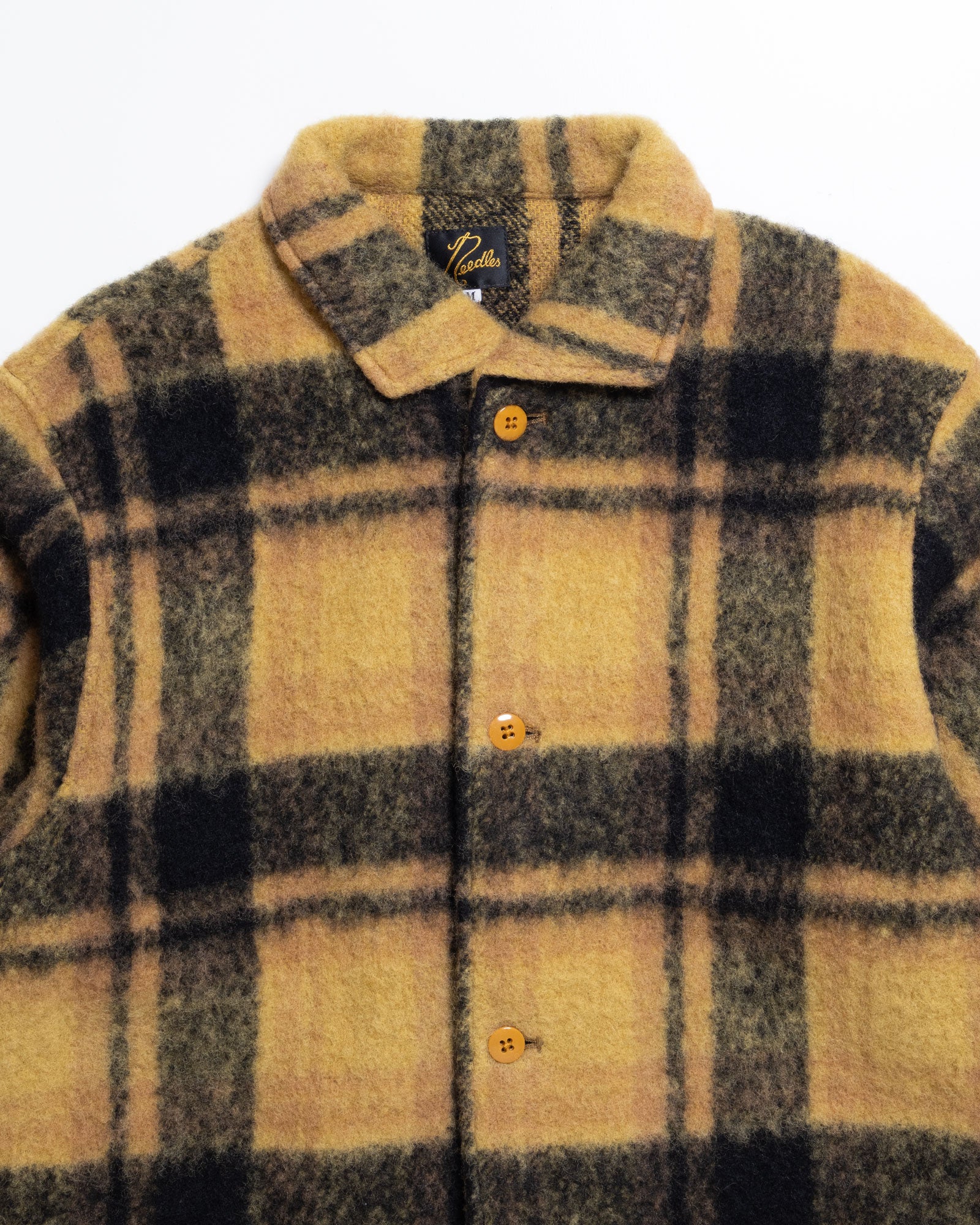 【Needles】WIDESPREAD COLLAR SHIRT WOOL SHAGGY - MUSTARD | ニードルズ ワイドスプレッド カラー シャツ ウール シャギー 2026fw 2026秋冬 正規取扱店 神奈川 鎌倉 アルザック鎌倉 オンラインショップ 通販
