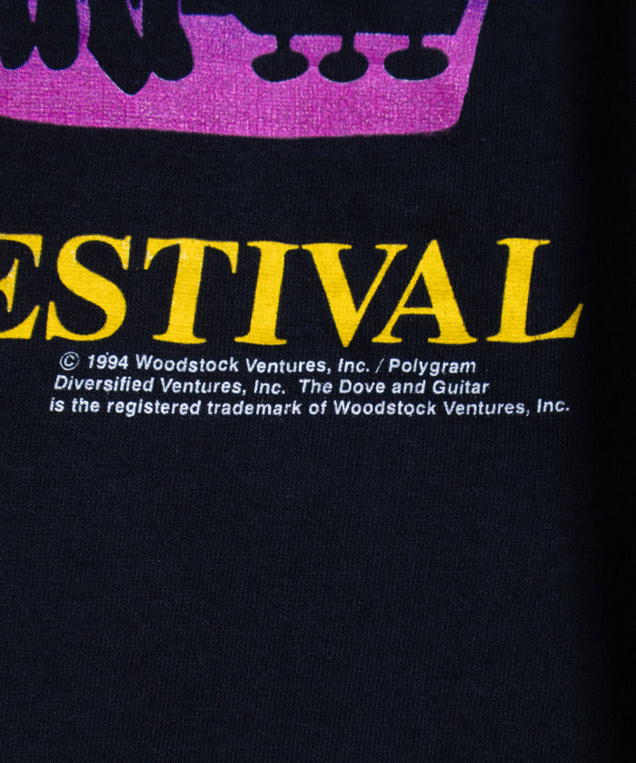 1990's GEM TEE WOODSTOCK FESTIVAL 1994 / ウッドストック フェスティバル Tシャツ 1990年代 ブラック 古着 オンラインショップ 通販