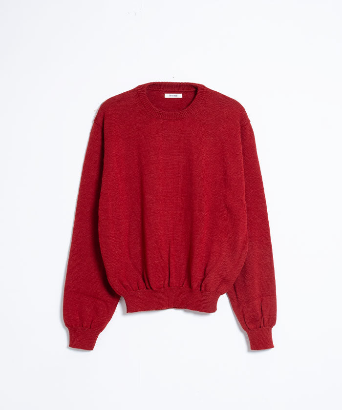 【INTÉRIM】WOOL ALPACA 7GG CREW SWEATER / インテリム ウール アルパカ 7ゲージ クルーネック セーター ニット 正規取扱店 日本製 オンライン 通販