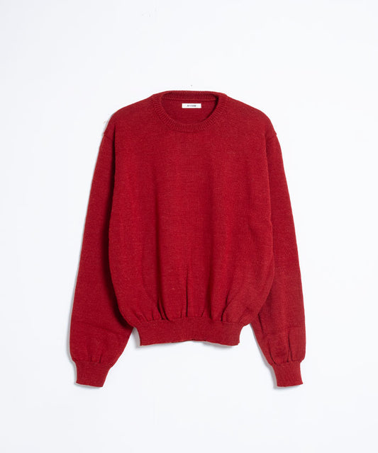 【INTÉRIM】WOOL ALPACA 7GG CREW SWEATER / インテリム ウール アルパカ 7ゲージ クルーネック セーター ニット 正規取扱店 日本製 オンライン 通販