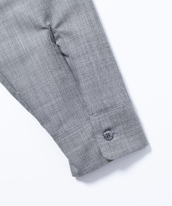 【INTÉRIM】WOOL AND MOHAIR ATOM LATTICE 50s OPEN COLLAR SHIRT / インテリム 50s オープンカラーシャツ 正規取扱店 通販 オンライン