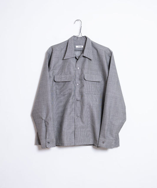 【INTÉRIM】WOOL AND MOHAIR ATOM LATTICE 50s OPEN COLLAR SHIRT / インテリム 50s オープンカラーシャツ 正規取扱店 通販 オンライン