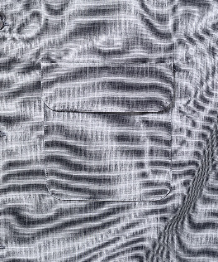 【INTÉRIM】WOOL AND MOHAIR ATOM LATTICE 50s OPEN COLLAR SHIRT / インテリム 50s オープンカラーシャツ 正規取扱店 通販 オンライン